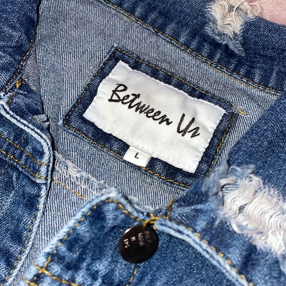 Distressed Dark Denim Jean Jacket - Picture 3 of 4